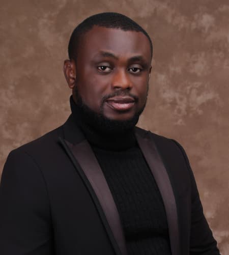 Man in black suit